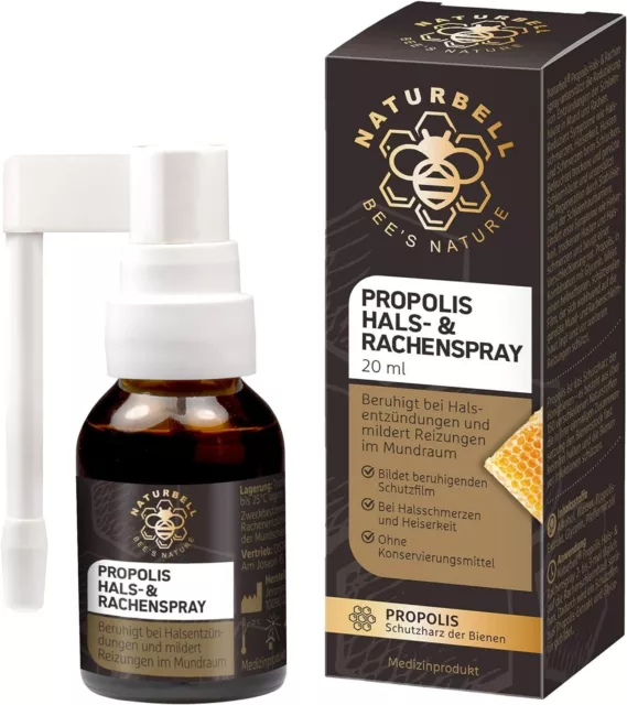 Naturbell Propolis Hals Und Rachenspray | Bei Halsschmerzen + Heiserkeit | Munds