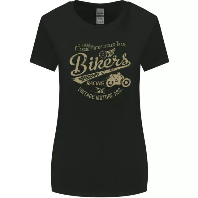 Motociclisti Speedway da Corsa Donna più Ampia Taglio T-Shirt
