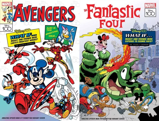 Amazing Spider-Man 17 & 19 Nm Disney100 Variant Set Of 1St 2 What If?