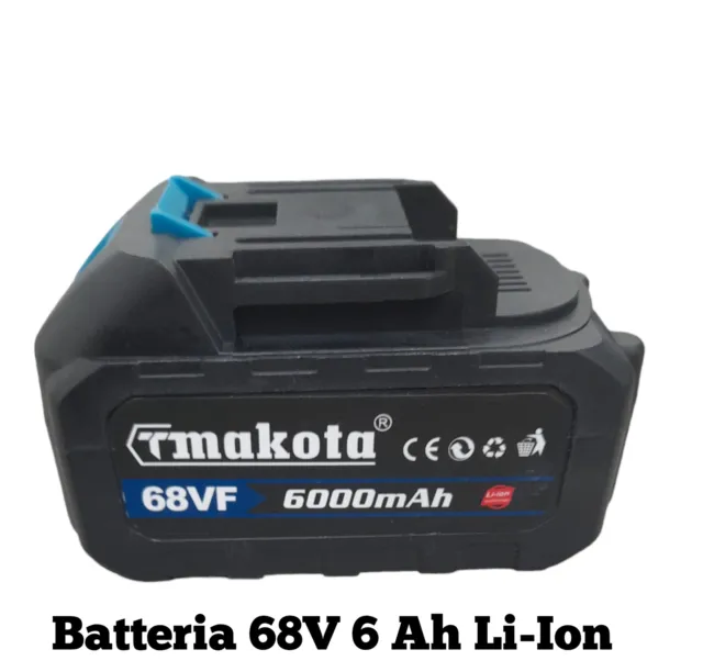 Batteria di ricambio 68 V 6Ah carica batteria soffiatore smerigliatrice trapano