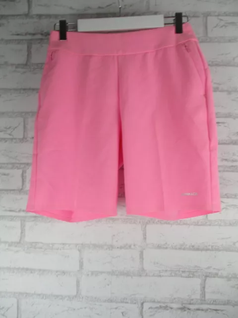 Annika Cutter & Buck womens golf long shorts xs 8 pink cb drytec 50upf+ pockets