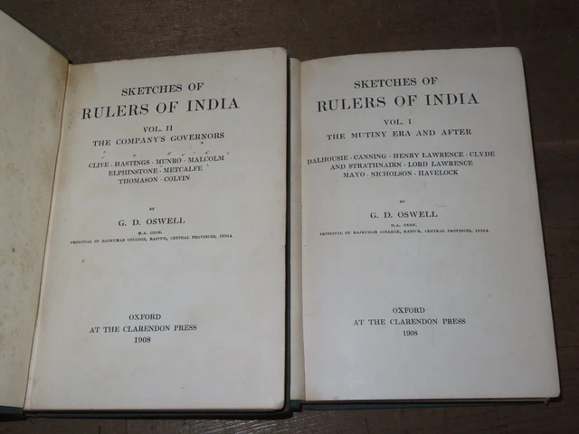 India First Ruler 1908 SKETCHES OF Rulers Of India By Oswell Vols I-Iv Ranjeet Singh ...