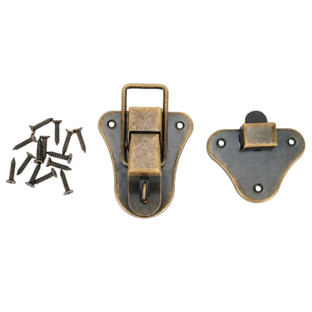 30 Serrature Hasp Vintage Per Scatole Di Legno - Chiavistelli Decorativi Con Viti - Foto 12