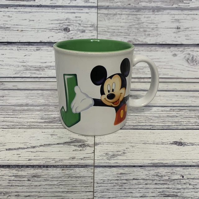 DISNEY DISNEYLAND PARIS Resort Mug Mickey Mouse Alphabet Initial ‘J