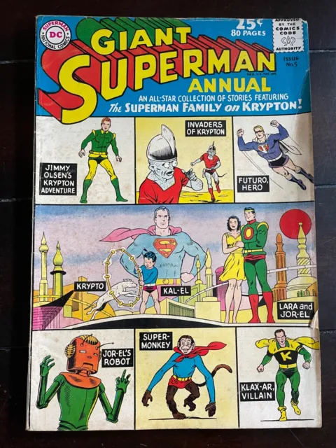 Giant Superman Annual 5 Vol 1 Low Grade 3.5 DC Comic Book D67-59
