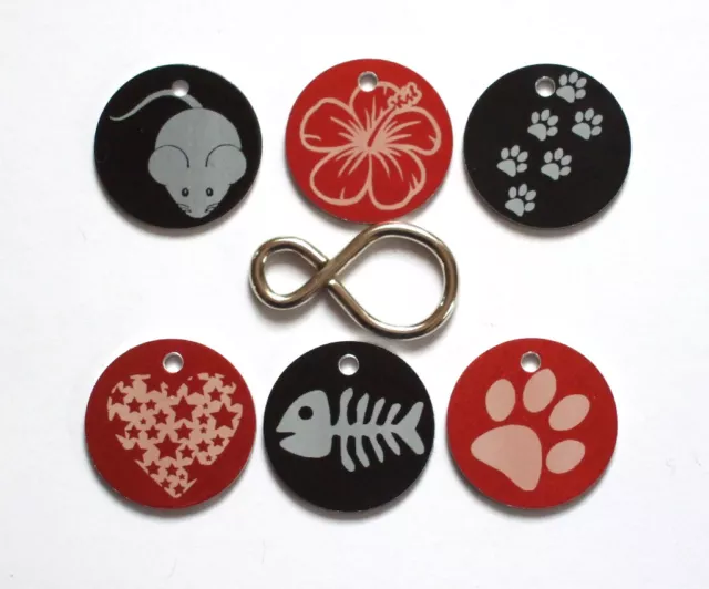 Katzenmarke, Hundemarke 20 mm inkl. Gravur, Aluminium, Tieranhänger Mini