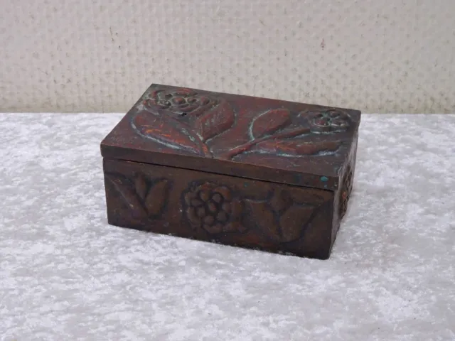 aaK14z - Holz Kästchen Schatulle Box Vintage-Stil Antik-Design Metallmontur