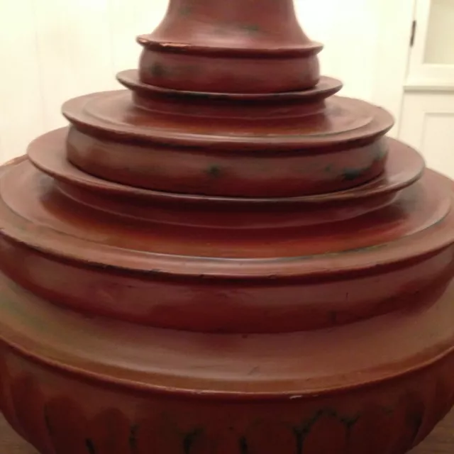 19th century Burmese Lacquer Round Box 2
