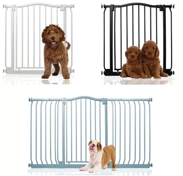 ADVANCED PRESSURE FIT Dog Gate Extra Wide Pet Gate 71cm280cm By