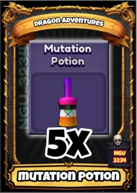 Dragon Adventures Mutation Pot! Bundle of 5 Mutation pots! (READ DESCRIPTION)