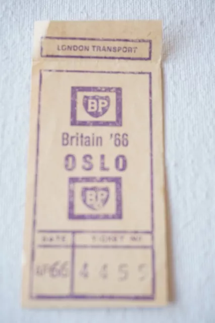 1966 London Transport Gibson Machine BP Bus Tram Ticket **