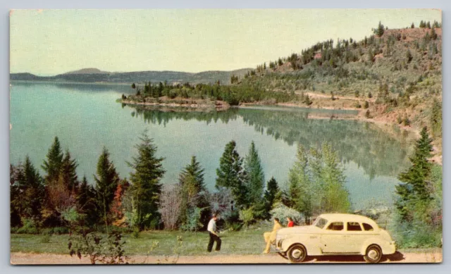 Postcard Coeur d'Alene Lakes Northern Idaho Union Oil No. 58