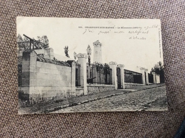 Cpa Champigny-Sur-Marne Le Monument
