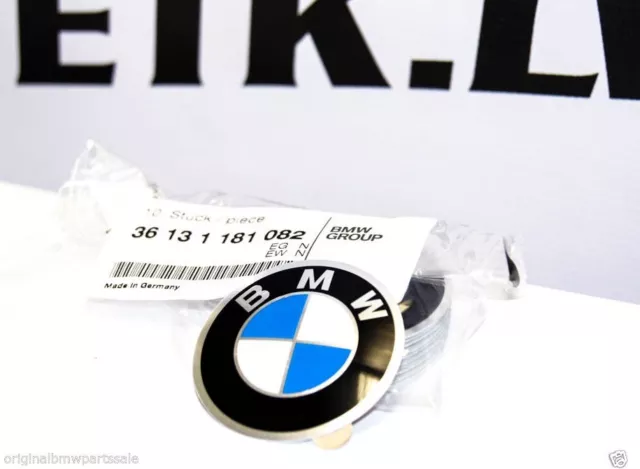 GENUINE BMW STEERING WHEEL Emblem 45mm Adhesive 1 3 5 6 7 Z3 Z4 X5 36131181082