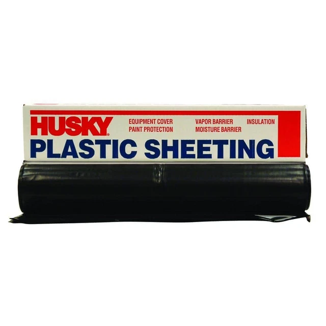 8 Ft. X 100 Ft. Black 4 Mil Plastic Sheeting