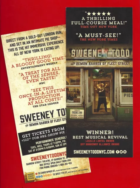 Norm Lewis "SWEENEY TODD" Carolee Carmello / Stephen Sondheim 2018 Flyer