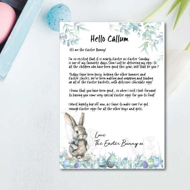 Personalised Easter Letter 2024, Customised Bunny Letter,Easter Rabbit 2024