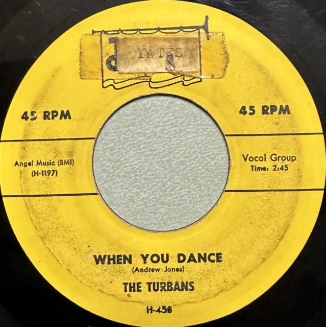 The TURBANS-When You Dance/Let Me Show You-RARE HERALD doo wop Soul ws627 45 RPM