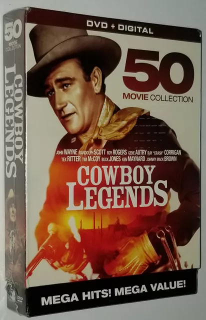 Vaquero Legends 50 Película DVD Caja Set John Wayne Roy Rogers, Gene Autry Tex