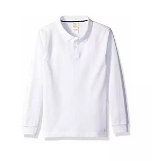 NWT GYMBOREE Boys Uniform Long Sleeve White Polo Shirt Size 10 Cotton