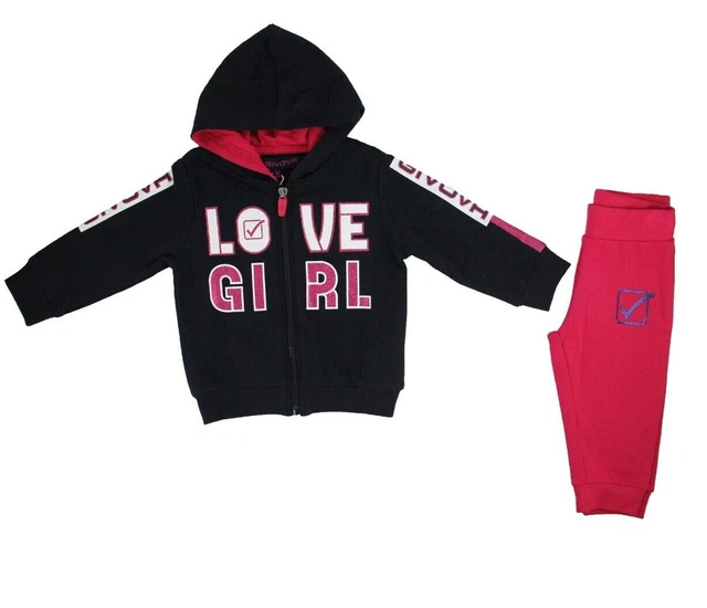 Tuta Bambina Neonata Givova Cappuccio Cotone 12 / 18 / 24 / 36 Mesi Blu Fuxia