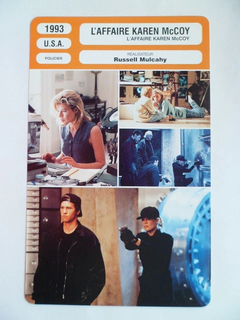 CARTE FICHE CINEMA 1993 L'AFFAIRE KAREN MCCOY Kim Basinger Val Kilmer Terence St