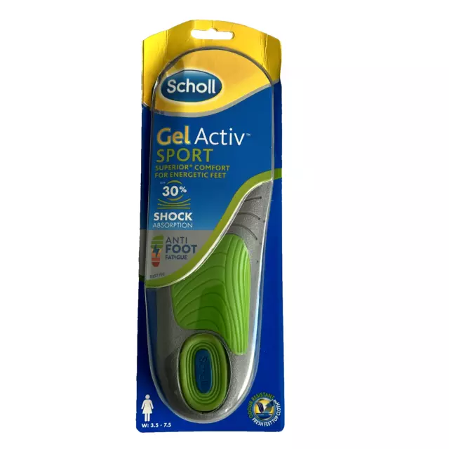 Scholl Women's Gel Activ Sport Insoles UK Size 3.5-7.5