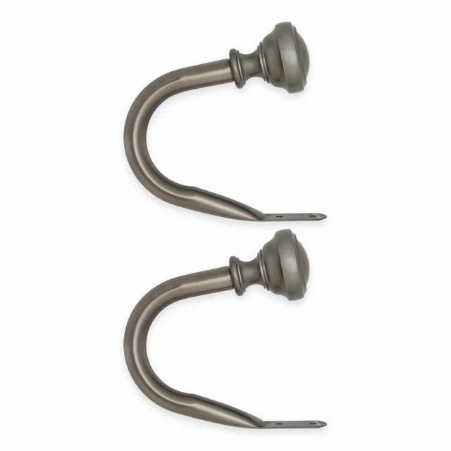 Curtain Holdbacks Umbra Davis Pewter Set of 2 For Drapery Draperies Curtains