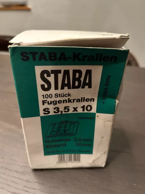 Garras de junta STABA S 3,5x10 / Garras STABA C4 garras de tablero de perfil galvanizadas - Nuevas