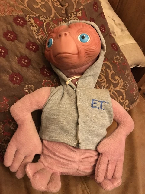 Vintage ET Extra Terrestrial Pvc Keychain Bootleg 1980s, E.T. Alien Small Plastic Key Ring - UK