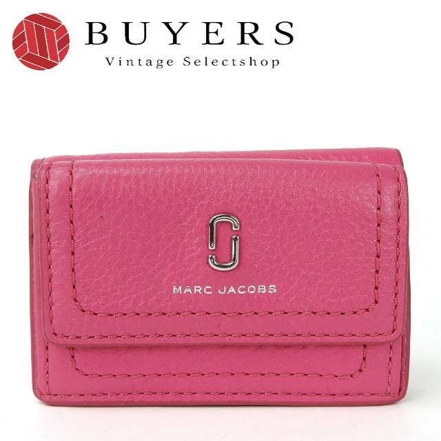 Second Hand Marc Jacobs Tri-Fold Wallet Compact M0015413 Leather Begonia P iUp26