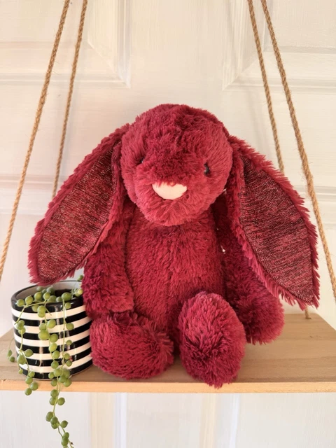ぬいぐるみ  Sparkly Cassis Original Bunny Jellycat Bashful - Sparkly Cassis Bunny Little (Small) - Retired