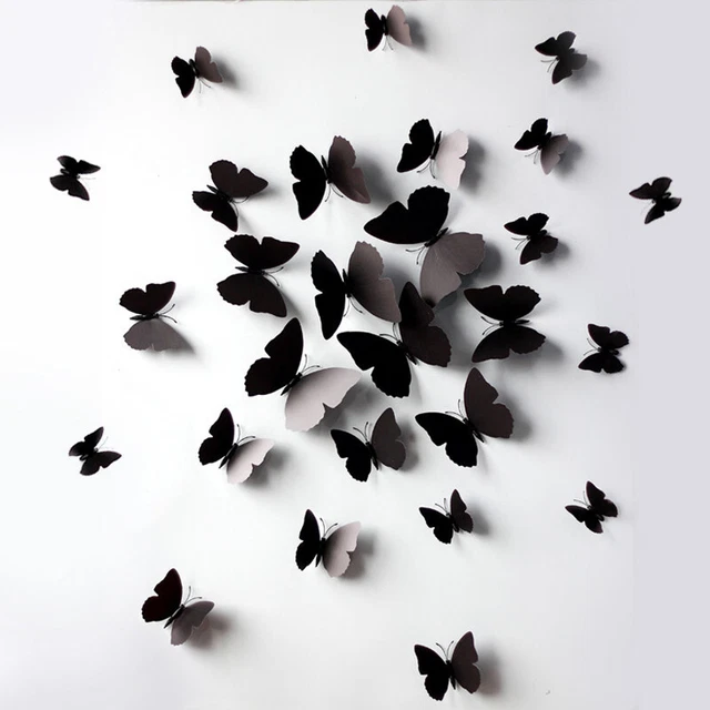 12pcs 3D Butterfly Fridge Magnets Wall Stickers Art Decoration Child Kids Room