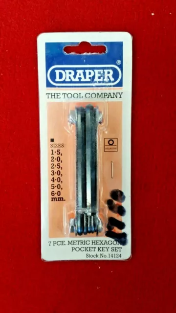 Draper Metric Hexagon Pocket Key Set. 7 Piece. New B111