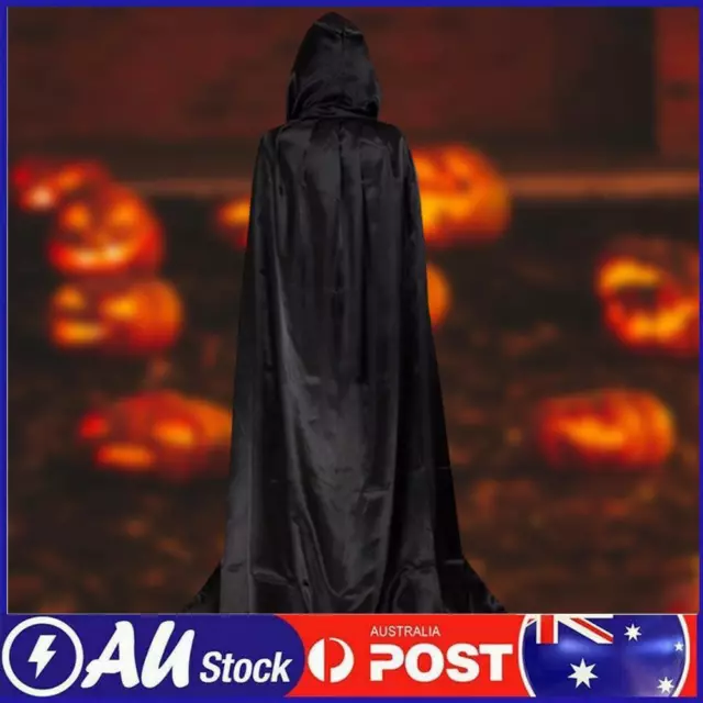 Halloween Cape Cloak Witch Grim Reaper Wizard Cape for Kids Adult (150cm Style 2