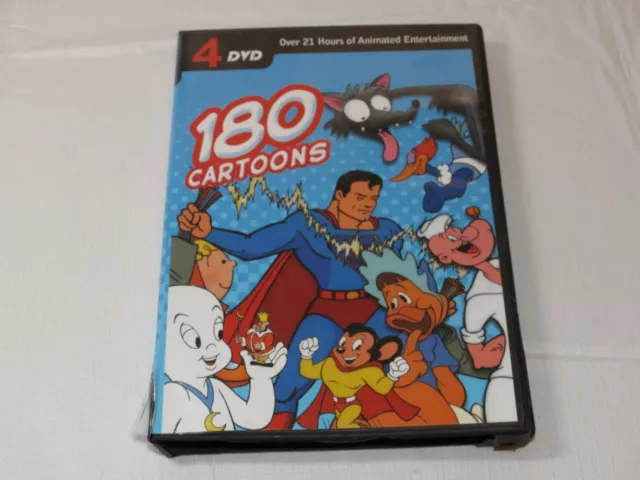 200 Classic Cartoons [DVD 4-Disc Box Set] animated kids family fun over 21  hours