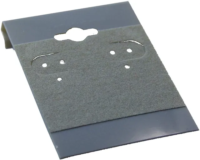 N'icePackaging - 200 Qty Plain Grey 1 1/2" x 2" Hanging Earring Cards - for...