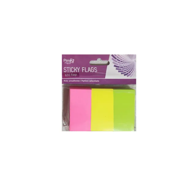 1000 / 600 Sticky Adhesive Post Highlighter Index Tab Flags It Neon Page Marker