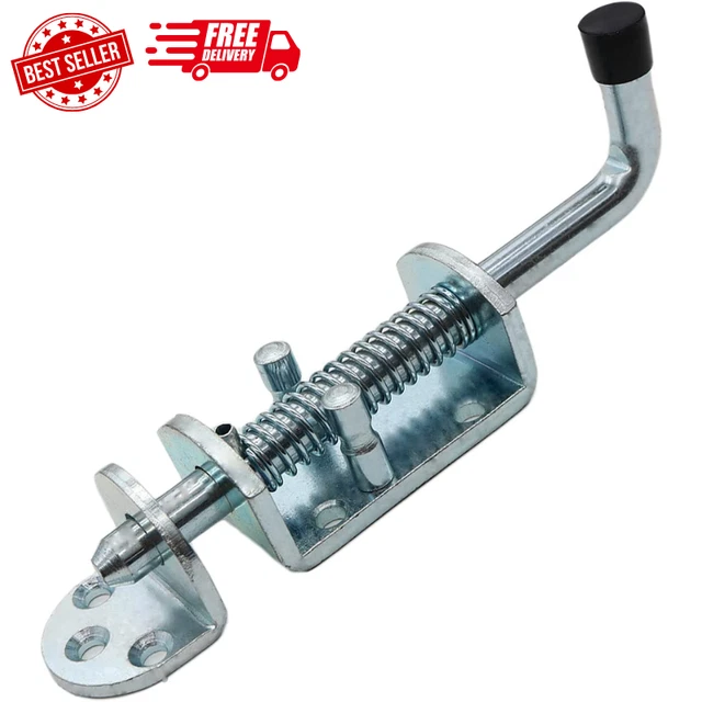 6.5 Inch Heavy Duty Spring Loaded Latch Pin Sliding Barrel Bolt Door Lock For...
