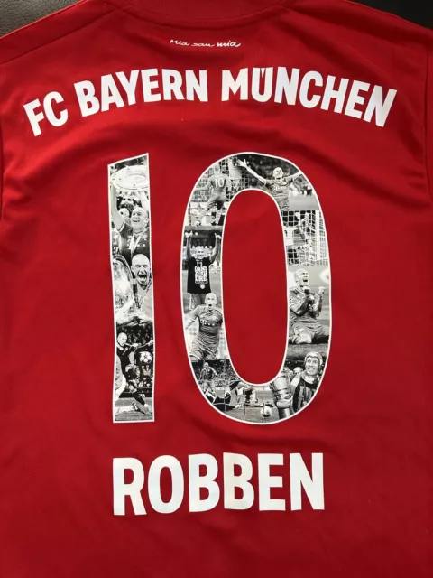 FC Bayern Munich special jersey with special flock Arjen seals #10 size L adidas