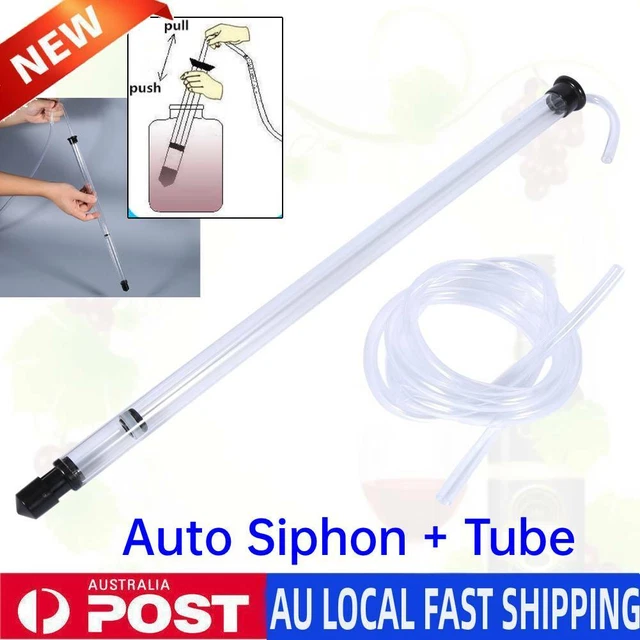 44CM AUTO SIPHON Racking Cane For Beer Wine Bucket Bottle Home Brew + 1 ...
