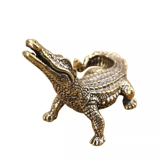 Ornament Brass Simulation Animal Model Realistic Alligator Toy