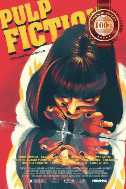 Pulp Fiction V2 Mia Wallace Original Cinema Movie Art Print Premium Poster