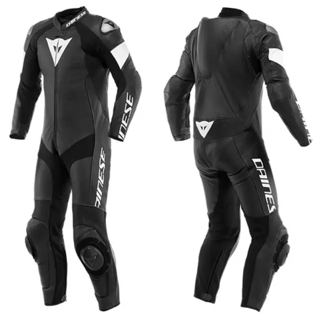 Dainese Tosa Perforated Black White Motorcycle Motorbike One 1 Piece Race Suit