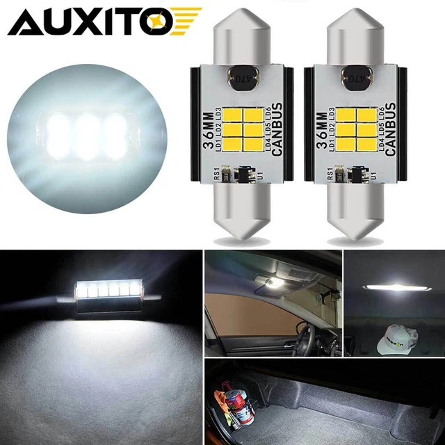 AUXITO White 36MM 6411 LED Interior Bulbs for Dome Map Trunk License Plate Light