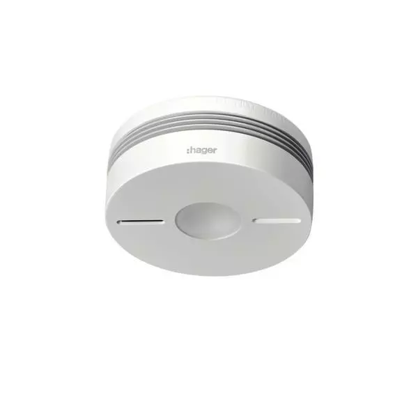 Rilevatore wireless doppio allarme Hager TG551A IP2X bianco rilevatore di incendio rilevatore wireless doppio allarme