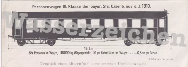 Buchausschn.? Personenwagen 3. Klasse der bayer. Staatseisenbahn von 1910 (6256)