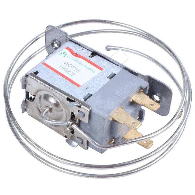 AC 220V-250V Volt 5(4)A 3-Pies 5.8mm diametro eje Termostato del refrigerador W9