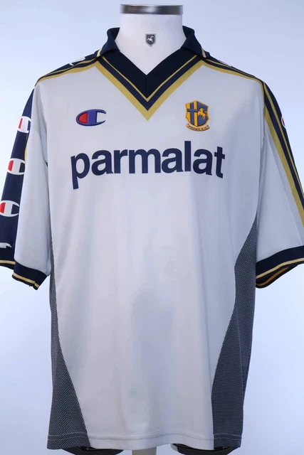 Maillot Lotto Parma Calcio 1998/1999 Extérieur - Blanc, Manches Courtes, XL (occasion)