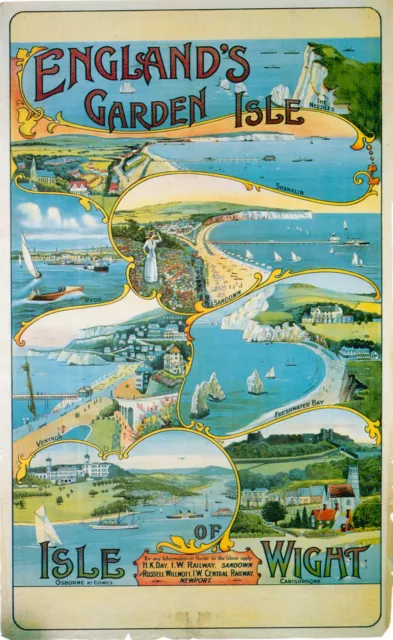 ISLE OF WIGHT  Vintage Deco Railway/Travel Poster Various Sizes